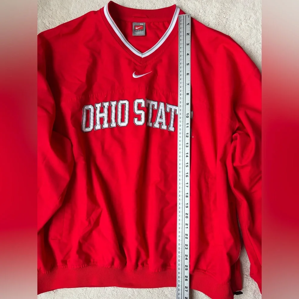 Vintage Nike Red Team Ohio State Pullover Jacket Men Size XL